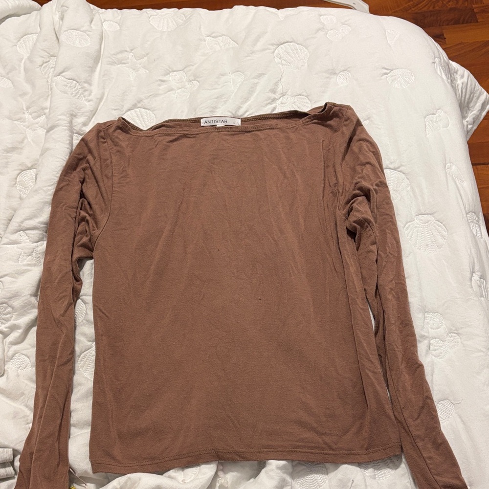 Anine Bing Women's Brown Long Sleeve Tee